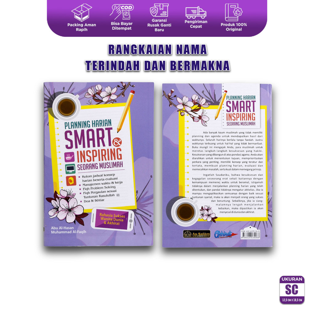 Planning harian Smart & Inspiring Seorang Muslimah - As Salam Buku Catatan Jurnal List Harian Remaja