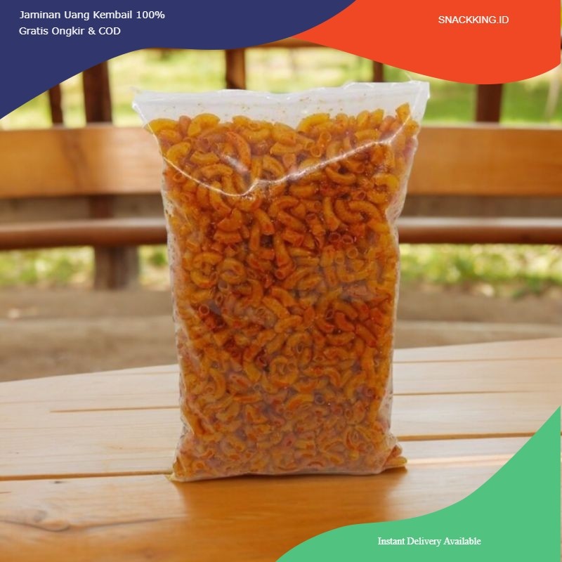 

500 Gram Makaroni Cikruh Kriuk Pedas Gurih Daun Jeruk