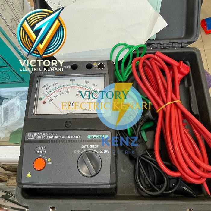 Kyoritsu 3122A analog insulation tester 5kv Megger Manual jarum 3122 A
