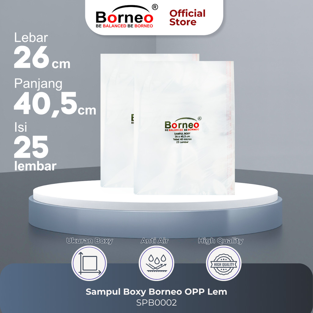 

Sampul Buku Boxy Borneo 200 – Sampul Buku Tebal Transparan Kuat Isi 25 pcs