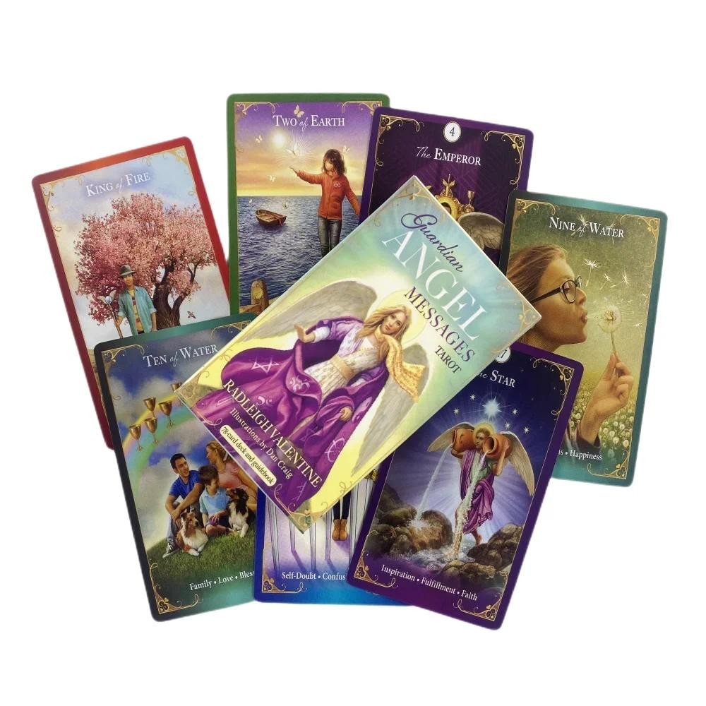 Hot Sale Guardian Angel Messages Tarot 78 pcs Tarot Deck For Family Playing Cards Board Games ,Predi