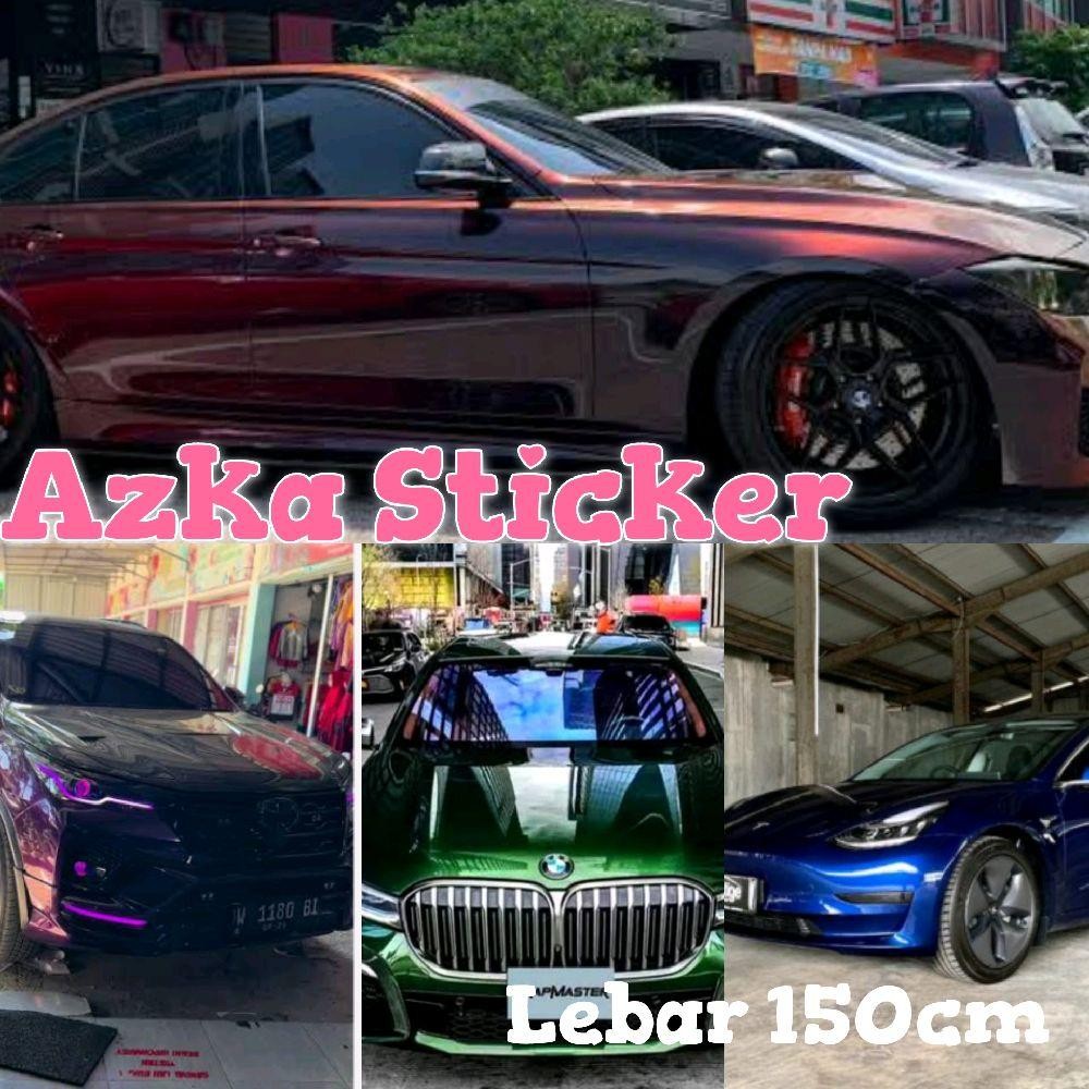 stiker sekotlet mobil hitam lembayung merah lebar 150cm setiker sekotlet hitam lembayung merah seri 