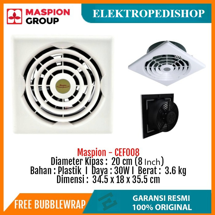 Maspion - Exhaust Fan ( 8 Inch ) Plafon CEF 2008