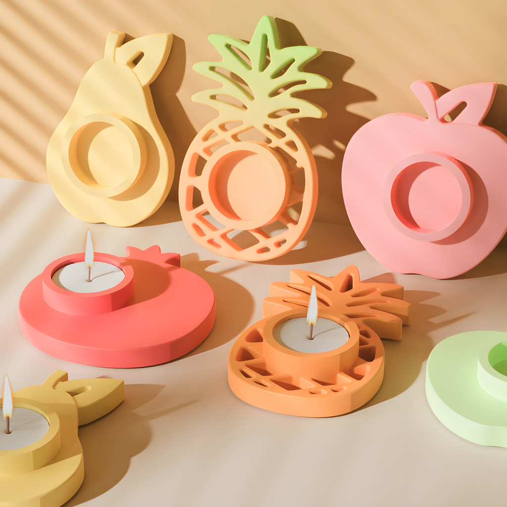 

Silicone Mold For Fruit Candlestick DIY Resin Glue Mold Simulation Fruit Candlestick Silicone Mold Gypsum Tray Ornament