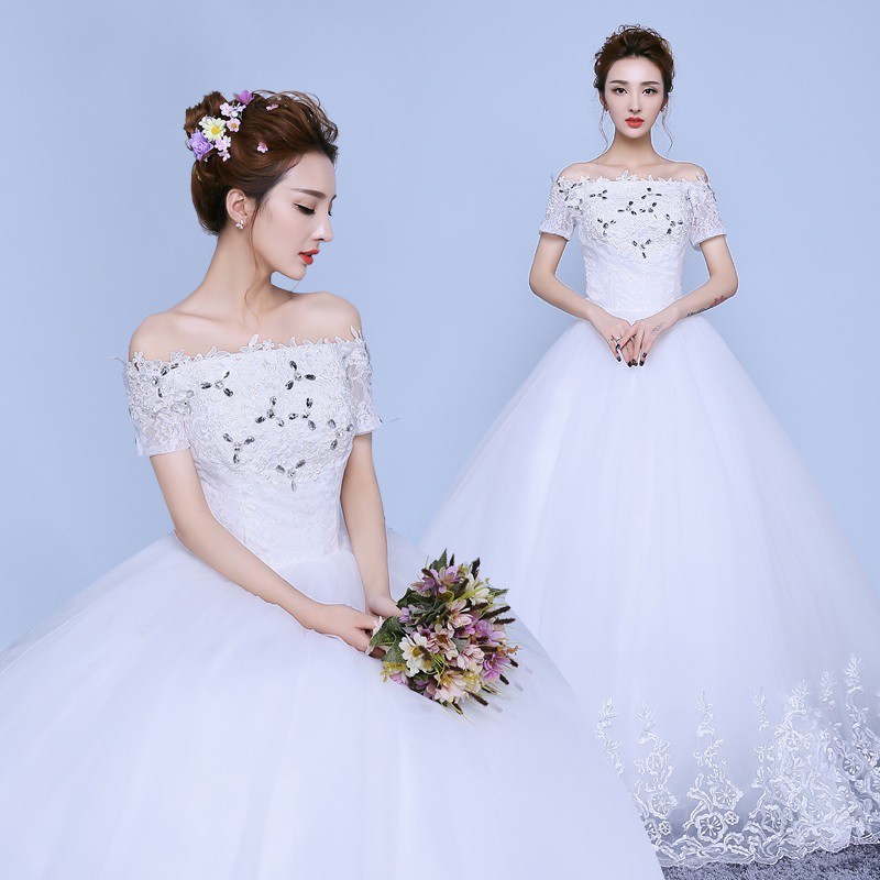 1609006 Putih Gaun Pengantin Baju Pengantin Wedding Gown Wedding Dress