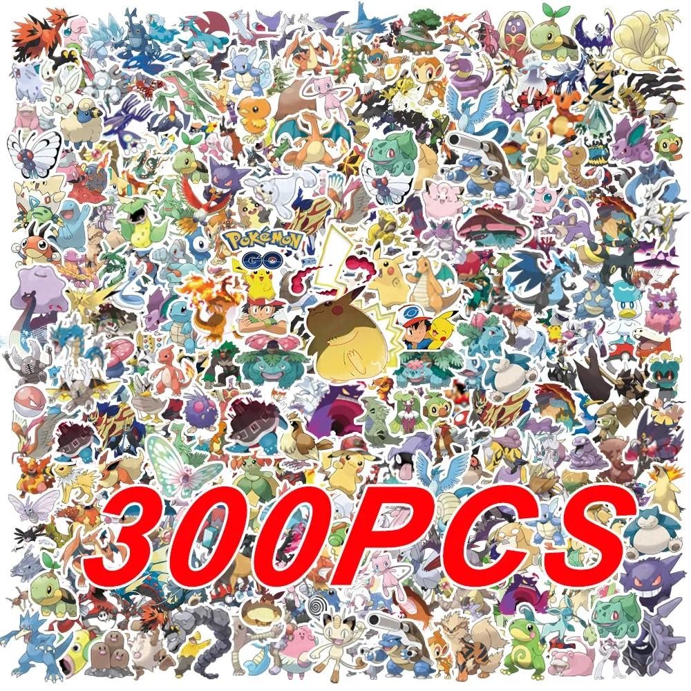 

103/300Pcs Pokemon Cute Pikachu Stickers Charizard Album Pokédex DIY Laptop Car Luggage Kawaii Waterproof Anime Sticker Toy