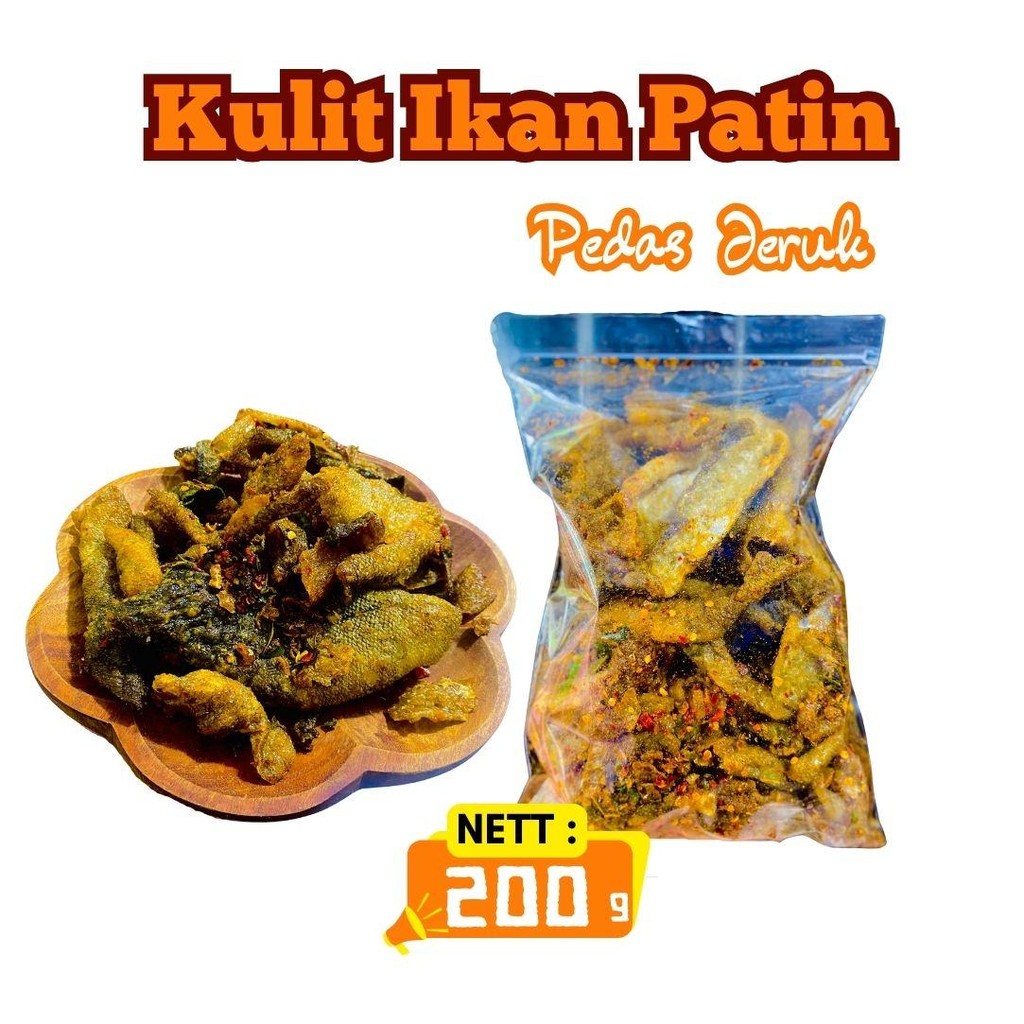 

Keripik Kulit Ikan Patin Original Dan Pedas Daun Jeruk 200 Gram