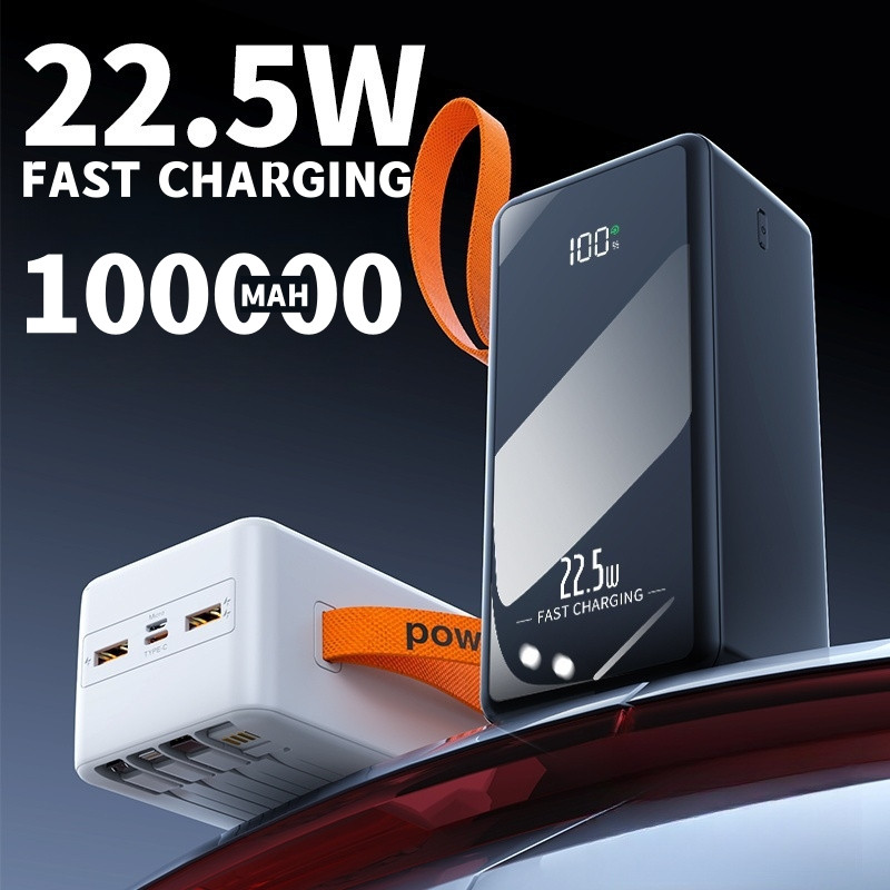 pawer bank 100000mah original power bank senter powerbank fast charging powerbank besar tahan lama p