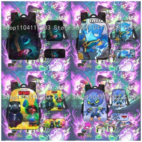 

3pcs Set Anime Backpacks Lumi Finx Kaze Jae-Yong Cosplay Schoolbag Shoulder Bags Pencil Case Boys Girls Student Stationery Bag