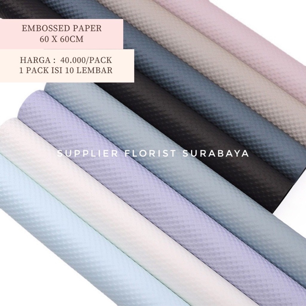 

PROMO![1 Pack ISI 10 Lembar] Kertas Embossed Timbul Ukuran 59 X 59Cm WraPing BuNga KoReA StYle DIY EmBbosseD 3D Kertas Cellophane Wrapping Paper Flower Bouquet BuKet BuNga Motif Kotak TimbulREADY