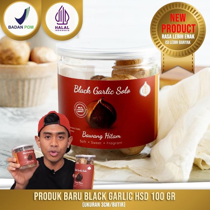 

Black Garlic HSD Bawang Hitam Premium - Bawang Putih Tunggal Berkualitas - Spice - 100 GR