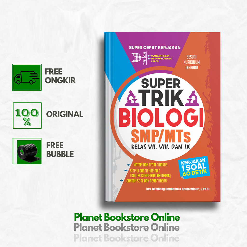 Buku Super Trik Biologi SMP/MTs - Kelas VII, VIII & IX Siap Ulangan Harian