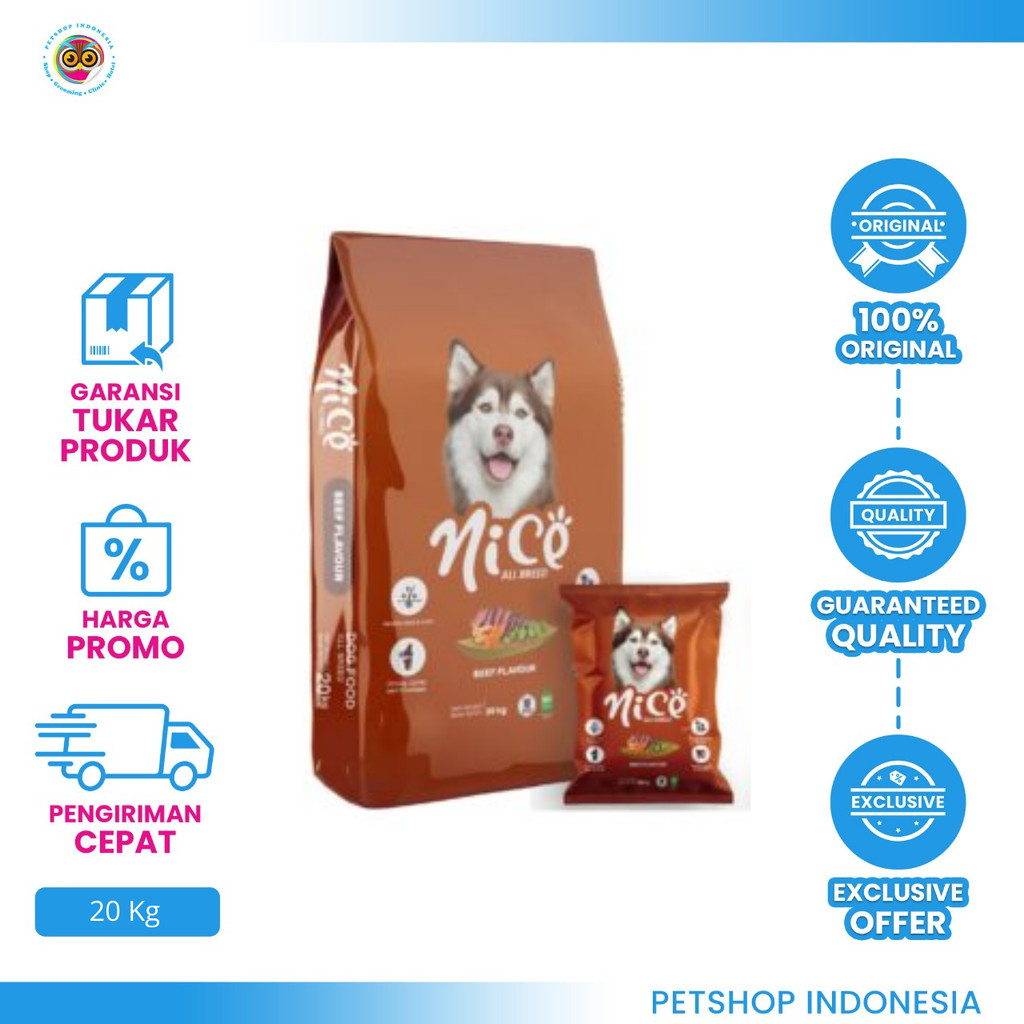 NICE DOG FOOD 20 KG - MAKANAN KERING ANJING