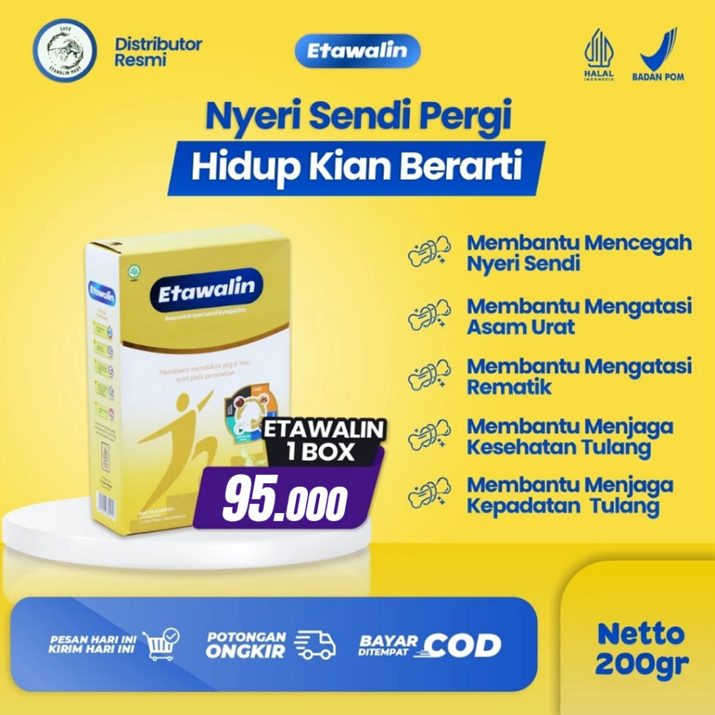 

Etawalin Susu Etawa Herbal Membantu Meredakan Pegal Linu Nyeri Pada Persendian 1 Box