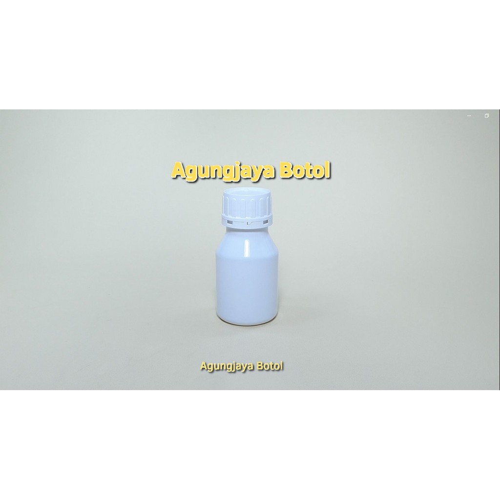 Botol Plastik 250 Ml PS Putih Tutup Segel Besar / Botol Plastik / Botol Kimia / Botol Pupuk Cair / B