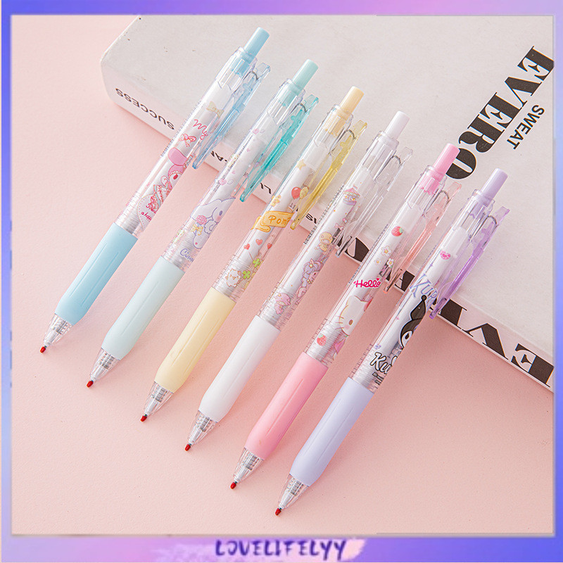 

Pena Netral Sanrio Cartoon ST Head Press Pena Tulis Siswa Transparan Pena Hitam Tanda Tangan-LOY