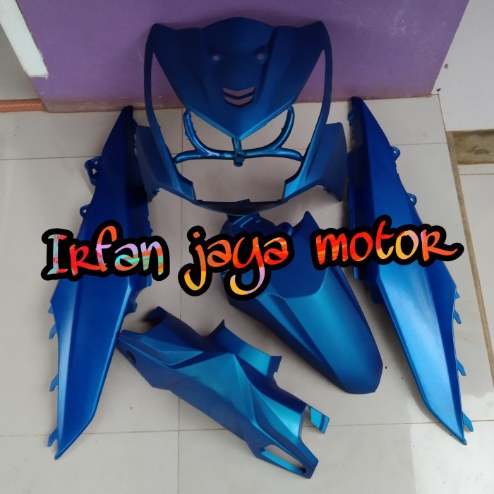 Ready Cover body full halus Honda beat fi biru doff 2013 2015 Stater kasar