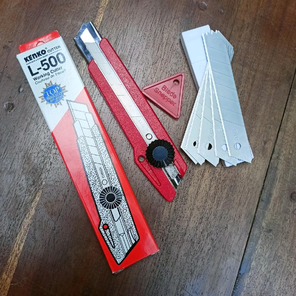 

paket hemat (cutter+isi 5 pcs ) kater kenko besar L 500