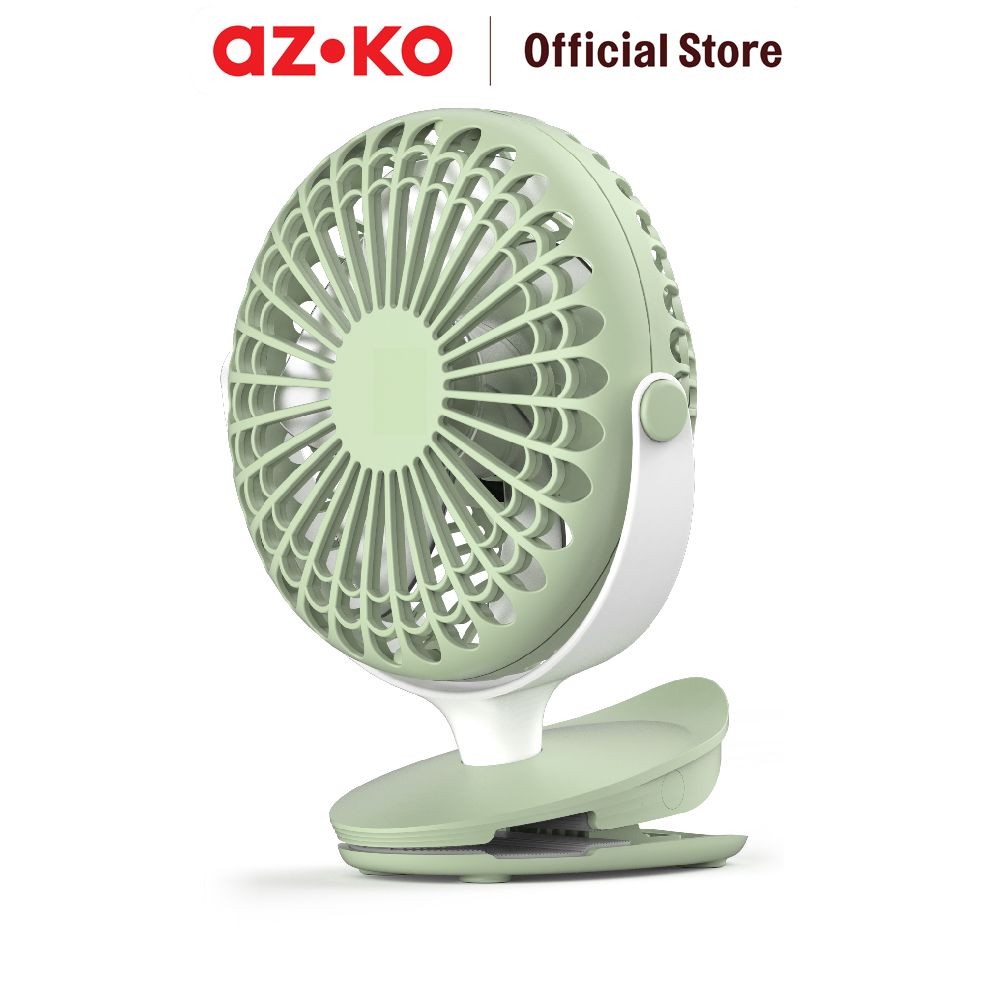 AZKO Memoo Kipas Angin Portabel Rechargeable - Hijau Portable Fan Kipas Mini Travel Serbaguna Kipas 