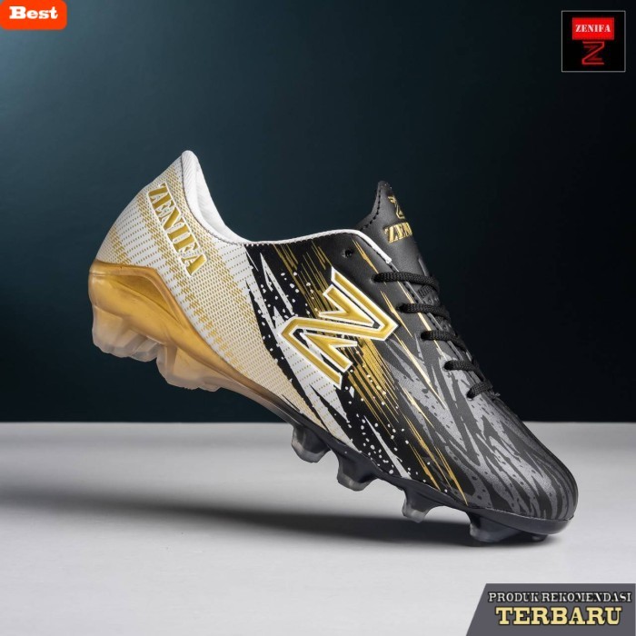 rekomendasi sepatu bola untuk kaki lebar Sepatu bola specs Accelerator Illuzion FG BLACK new 2022 - 