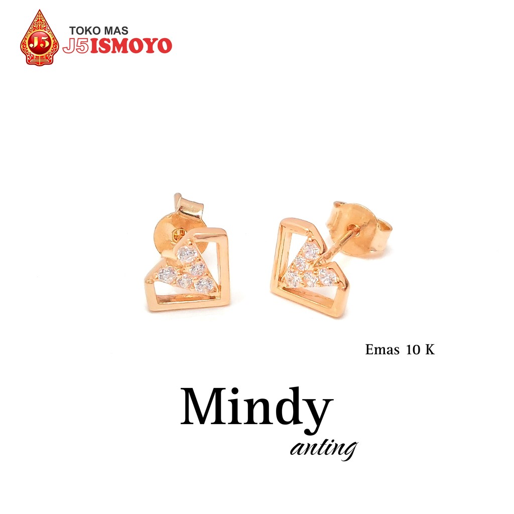 Anting Emas Mas Asli Tindik Mindy J5 Ismoyo