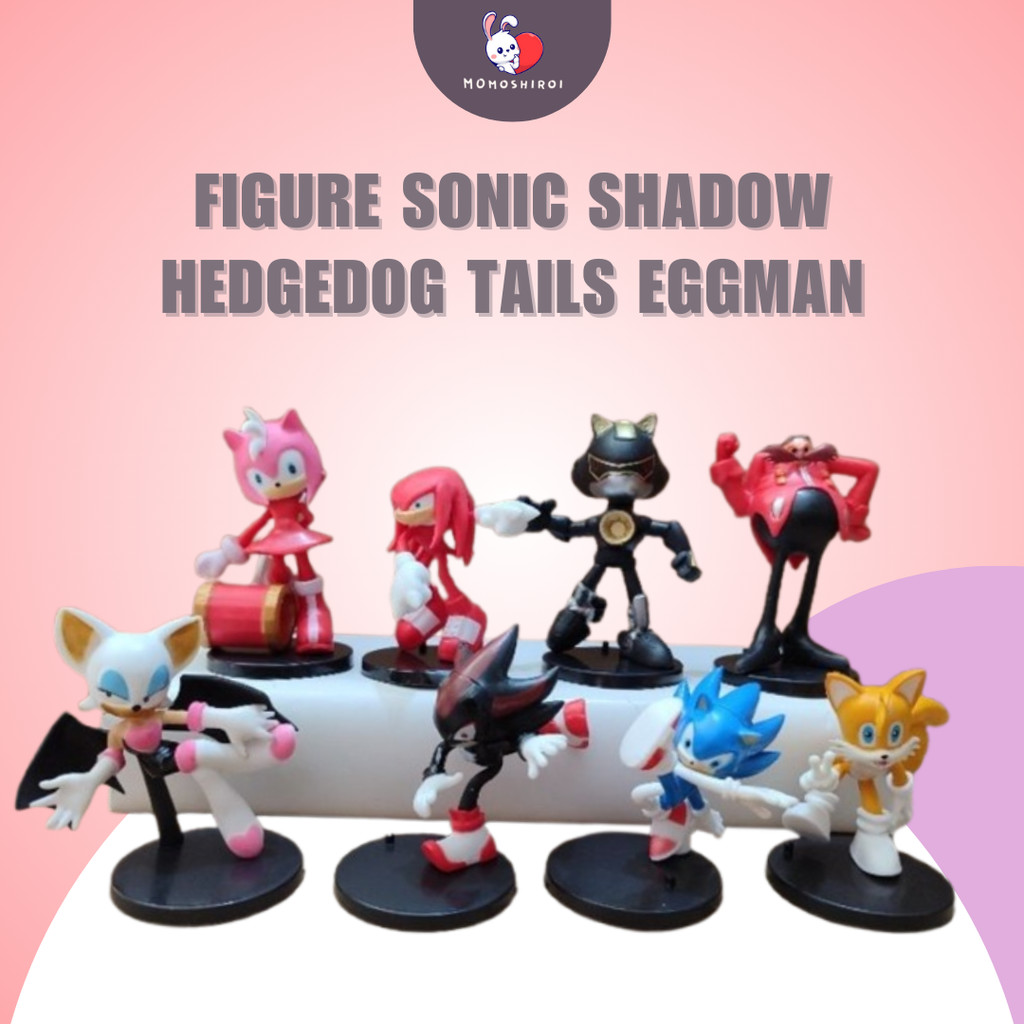 Figure Sonic Shadow Hedgedog Tails Eggman set 8 pcs