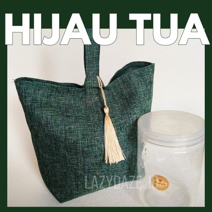 

LIZZIE BAG - Tas Hampers Natal Imlek Lebaran FREE TASSEL - Hijau Tua