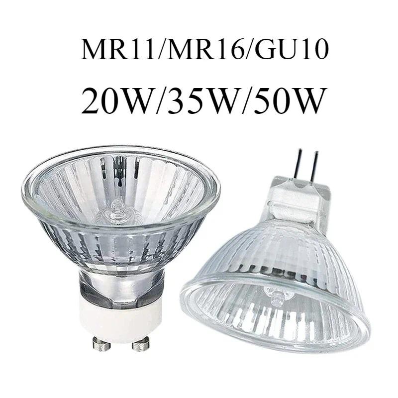 Halogen Lamp Cup MR11 MR16 GU10 Wax Bulb Old Style Spotlight Fluorescent Lamp 12V 220V 20W 35W 50W