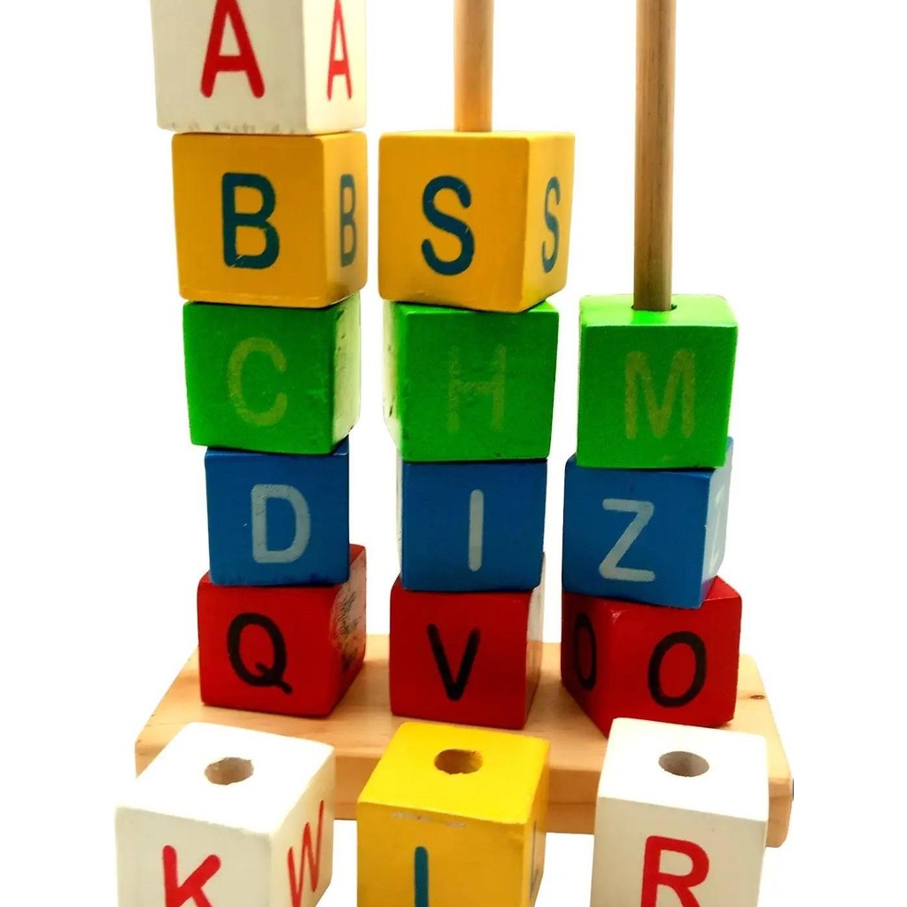 HAULA TOYS || Menara Huruf/abjad, Kubus Huruf, mengenal abjad,kado anak cewek/cowok abjad,mainan men