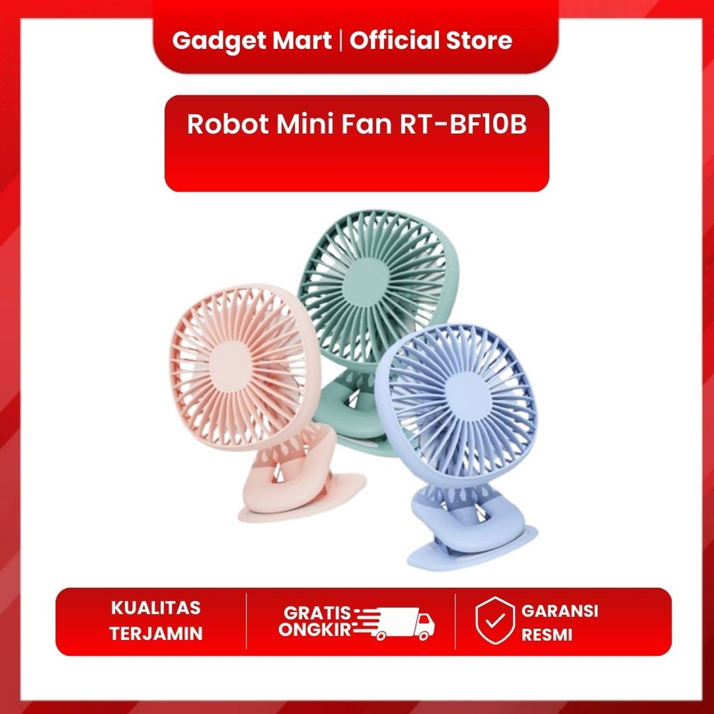 Robot Mini Fan RT-BF10B Kipas Angin Portable