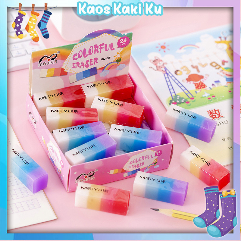 

Penghapus Pensil Motif Warna Warni Colorful Eraser 930