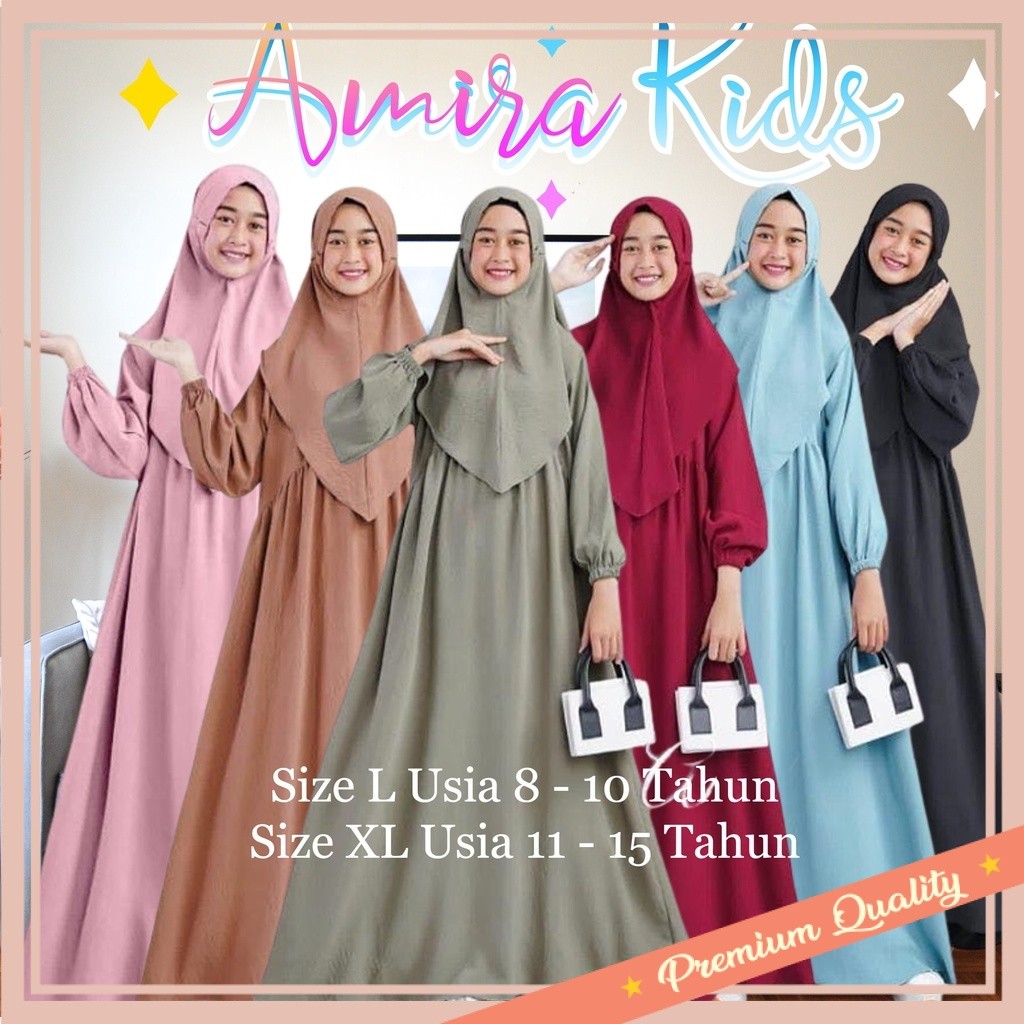 Gamis Anak Perempuan Cantik Murah Bahan Tebal bagus / Baju Anak Tanggung Remaja Terbagus 2024 Baju L