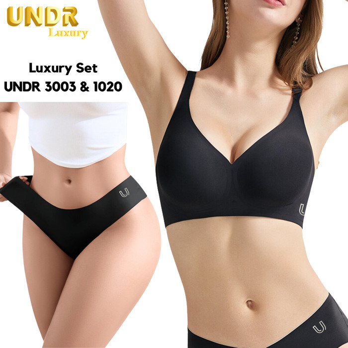 ✨LARIS✨ -UNDR Set Pakaian Dalam Seamless Wanita Luxury 1 Set Bra & Celana Dalam Perempuan Quality An