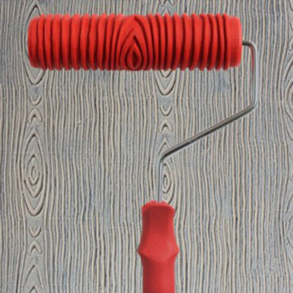 

7 Inch Wood Pattern Embossed Paint Roller Handle for Wood Graining Painting House Interior Wall Painting Tool Professional