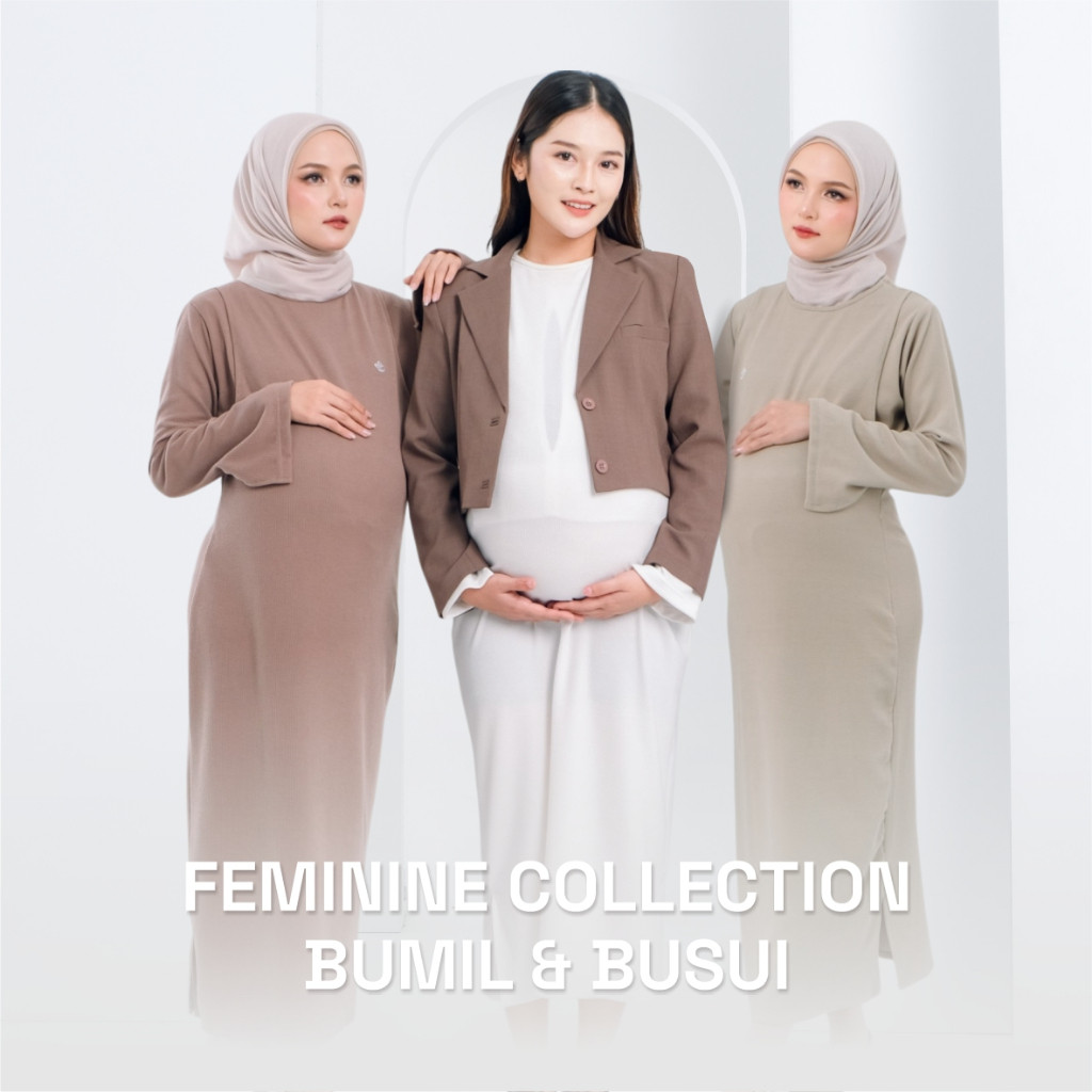 KBG97 Momiasi - Luna Inner Dress Knit Premium- Inner Dress Longsleeve - Inner Dress Lengan Panjang -