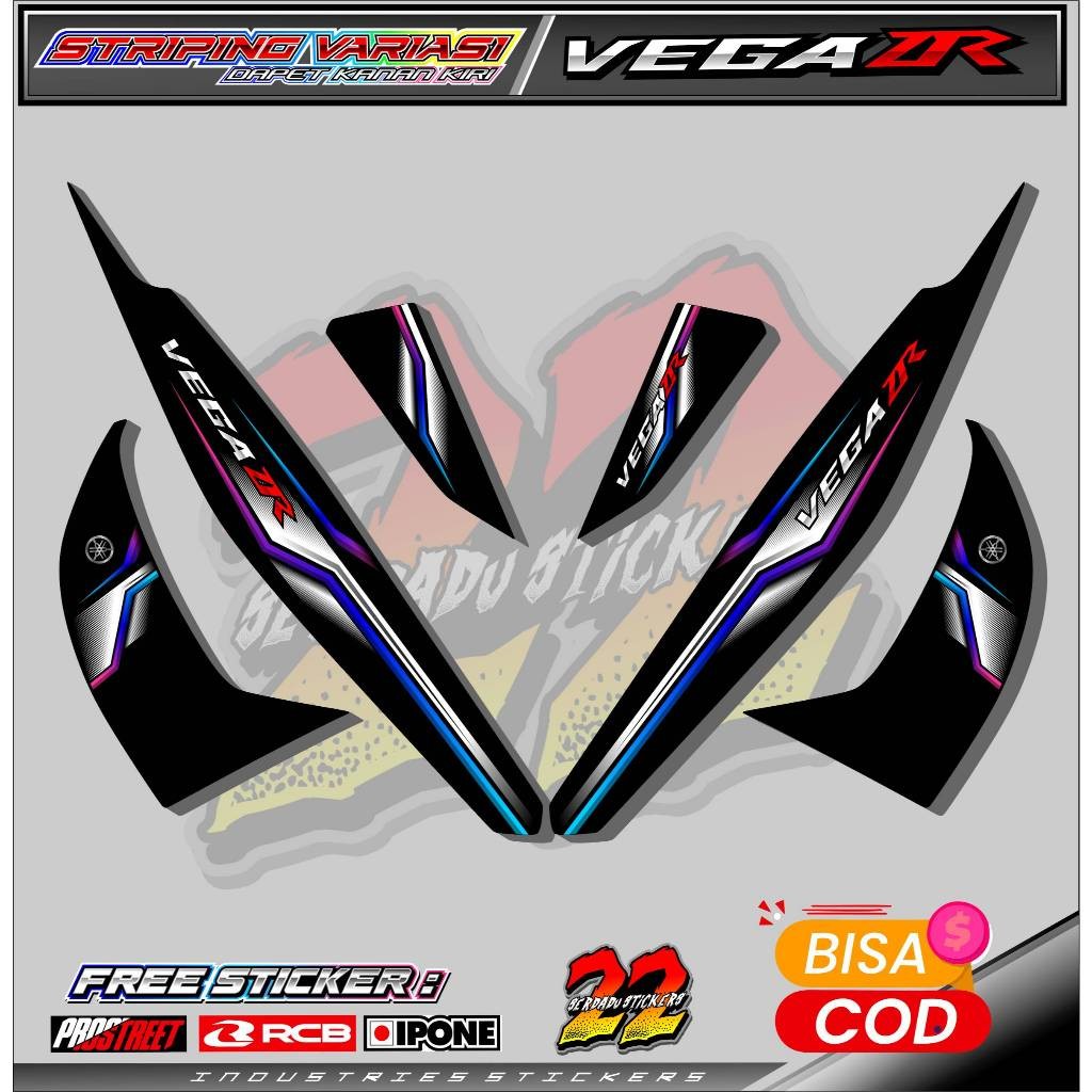 Striping Variasi Motor Yamaha Vega Zr / Sticker List Yamaha Vega Zr (cod)