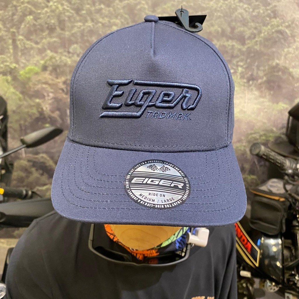 EIGER TOPI PRIA X-CHECK FLAG BASEBALL CAP - NAVY