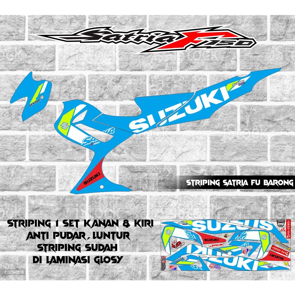 Striping Variasi Sticker Satria Fu Barong/cbu