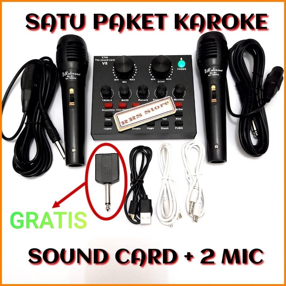 Stok terbatas Smartfish Sound Card V8 Mixer Audio SoundCard Untuk Live WindowsTaffSTUDIO Bluetooth A