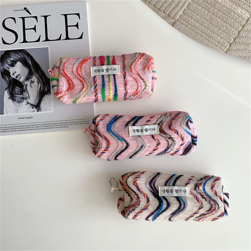 

Pencil Case Embroidery Kalemlik Pen Case Pencilcases For Girls Kalem Kutusu Trousse Rainbow Kawaii Stationary Pouch Astuccio