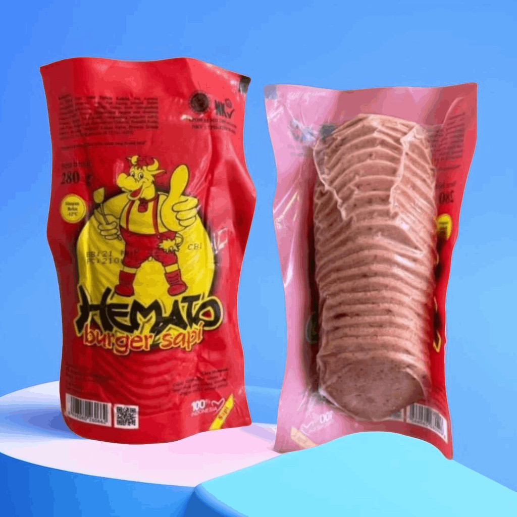 

Hemato Burger Sapi 280 gr / 250 gr