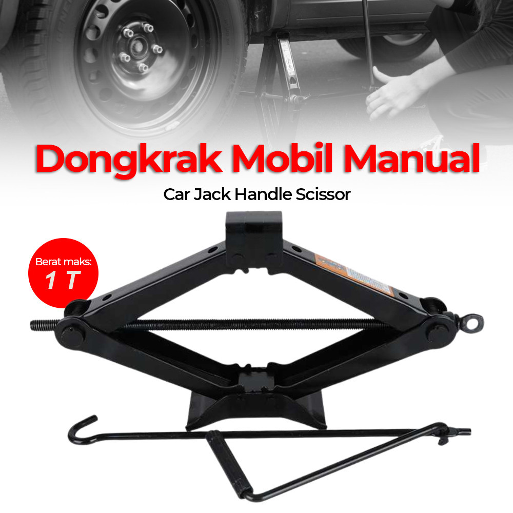 

- MrJack Dongkrak Mobil Manual Car Jack Handle Scissor 1 Ton - MJ01 -