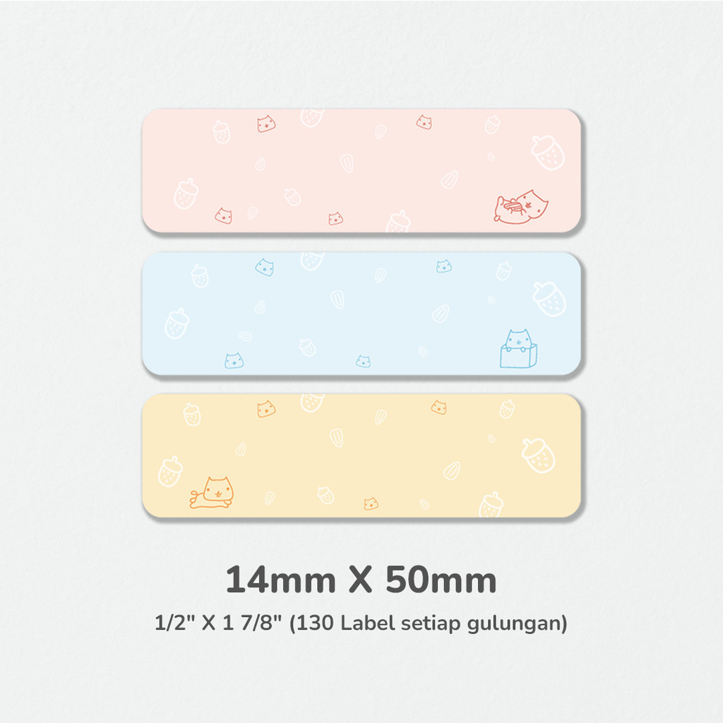 

Promo AiYin Sticker Thermal Paper 14mm x 50mm 1/2" x 1 7/8" 130pcs/Roll Self Adhesive Label Tape For