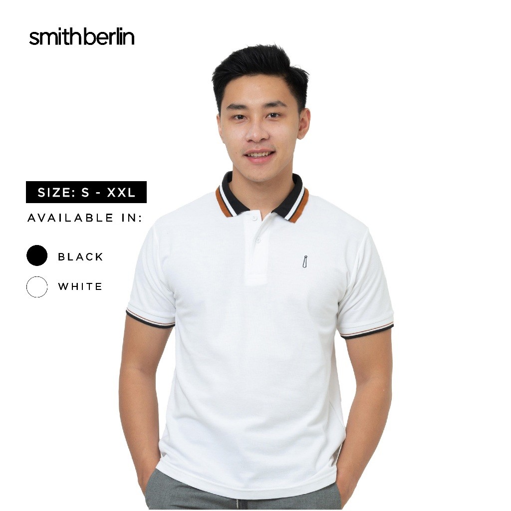 Smith Berlin Kaos Polo Pria Lengan Pendek Pablo Slim Fit Katun Pique Premium Kaos Kerah Anti Gerah