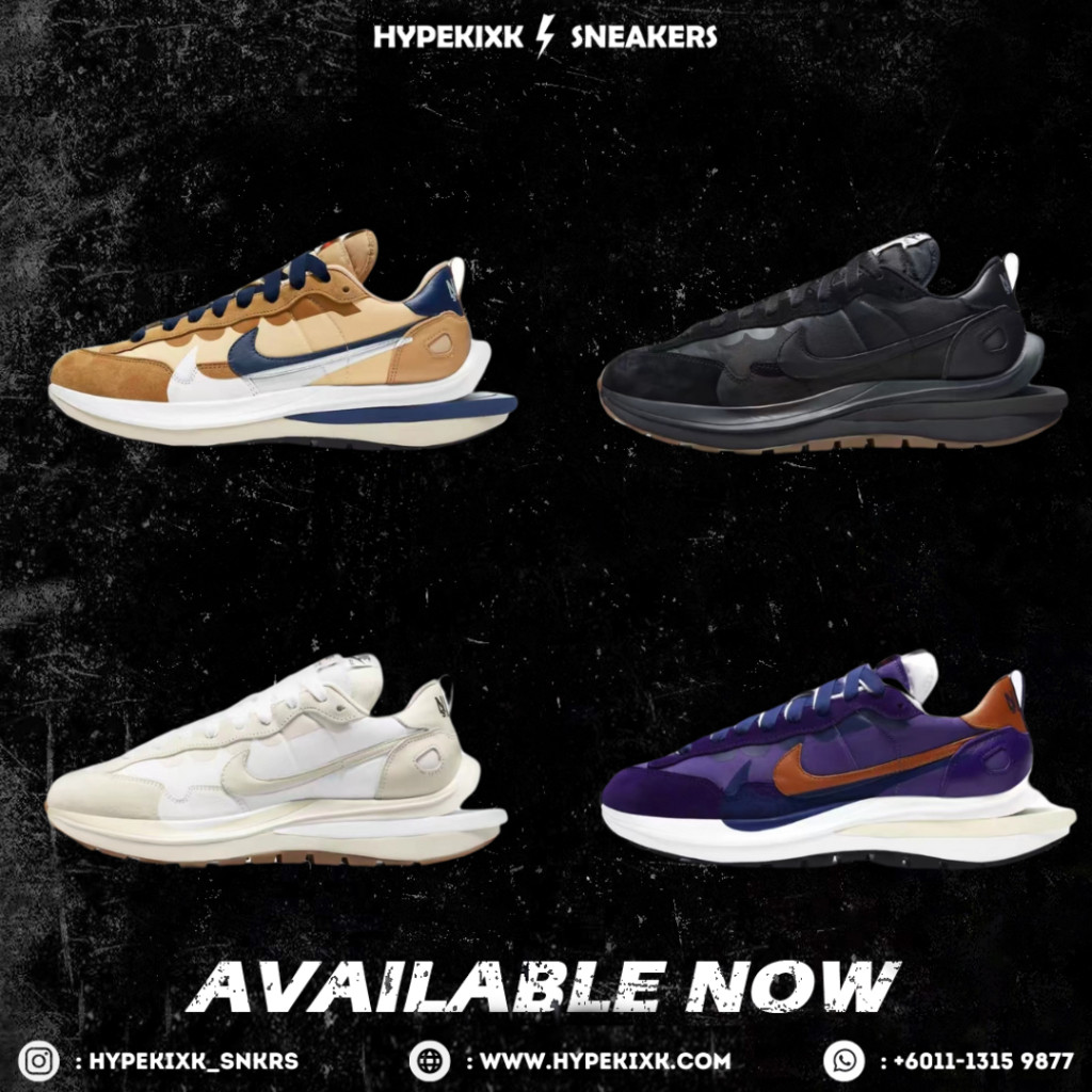 HYPEKIXK UA Nike Vaporwaffle sacai Sesame Blue Void | Sail Gum | Black Gum | Dark Iris Sneakers Shoe