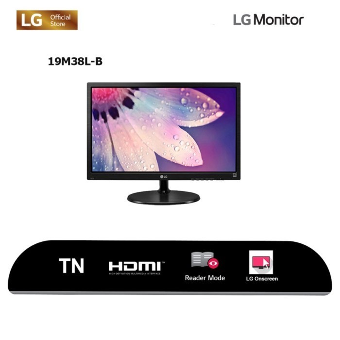 Monitor LED LG 19" HDMI 19M38L-B