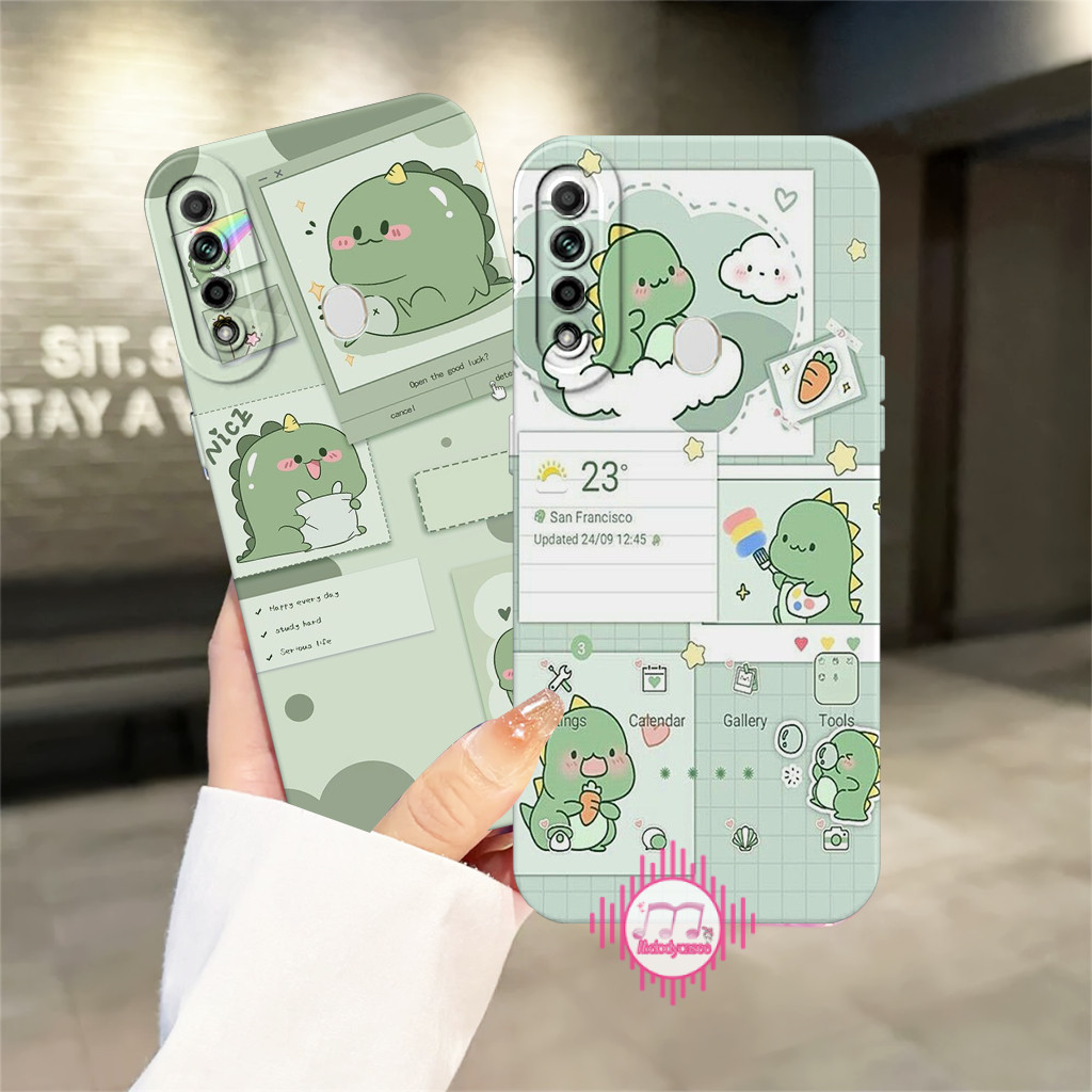 Case OPPO A31 2020 / A8 2019 - Casing Hp - Silikon TPU - Motif Dino - Lentur - Pelindung Belakang
