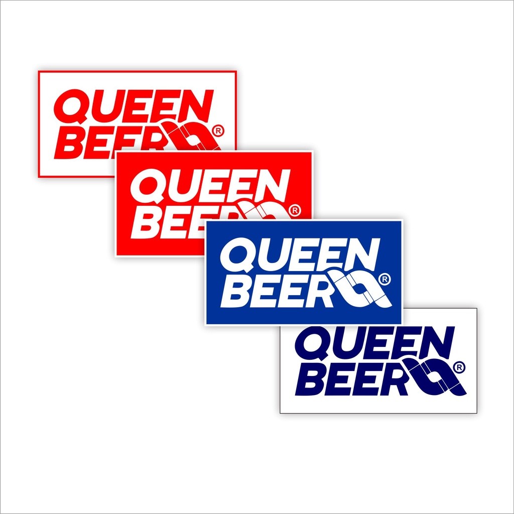 

Stiker brand stiker distro Queen beer bahan graftac anti air