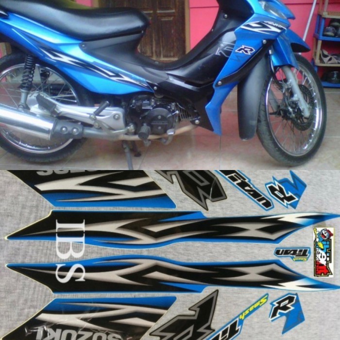 STRIPING SMASH TITAN R BIRU 2011 STIKER LIS SUZUKI POLET STIKER