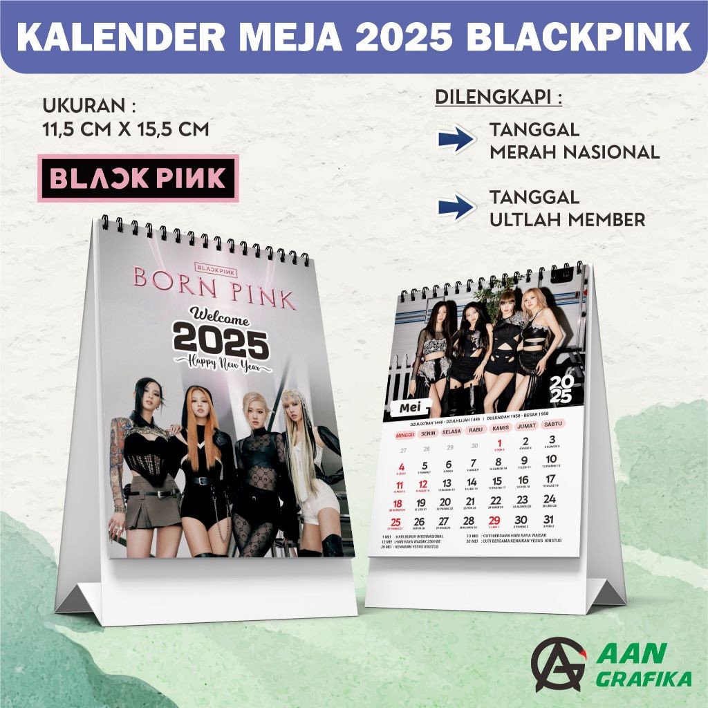 

KALENDER MEJA 2025 - KPOP BLACKPINK | Black Pink 2025